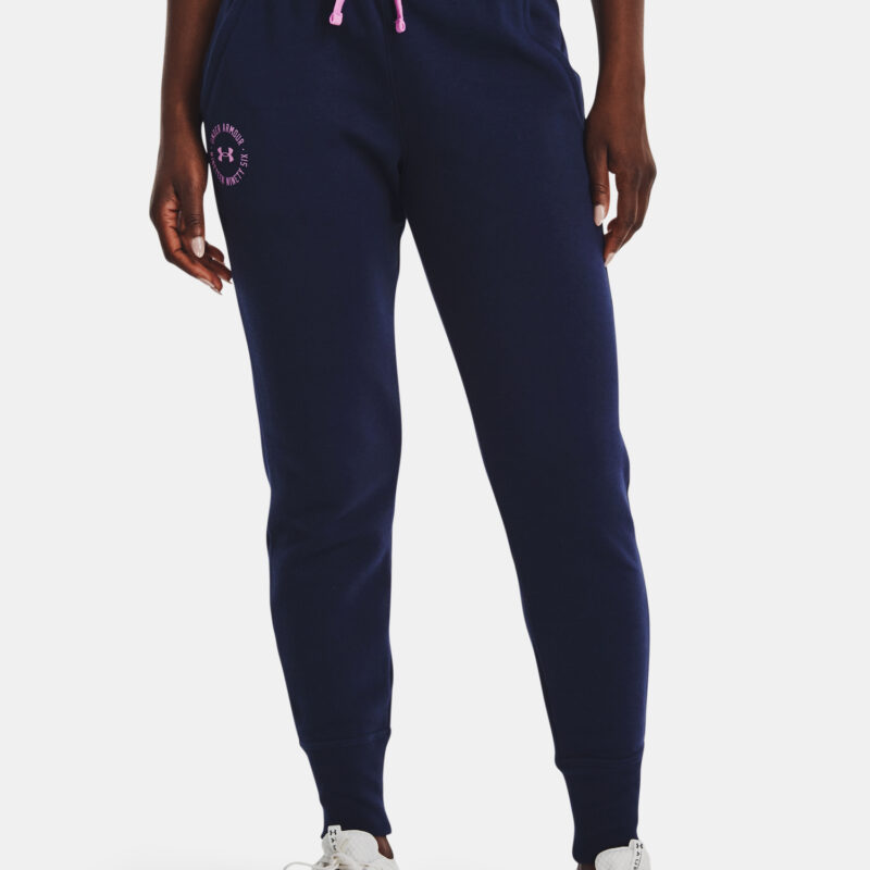 Under Armour Sweatpants Rival Fleece Crest Joggers-NVY - Nők