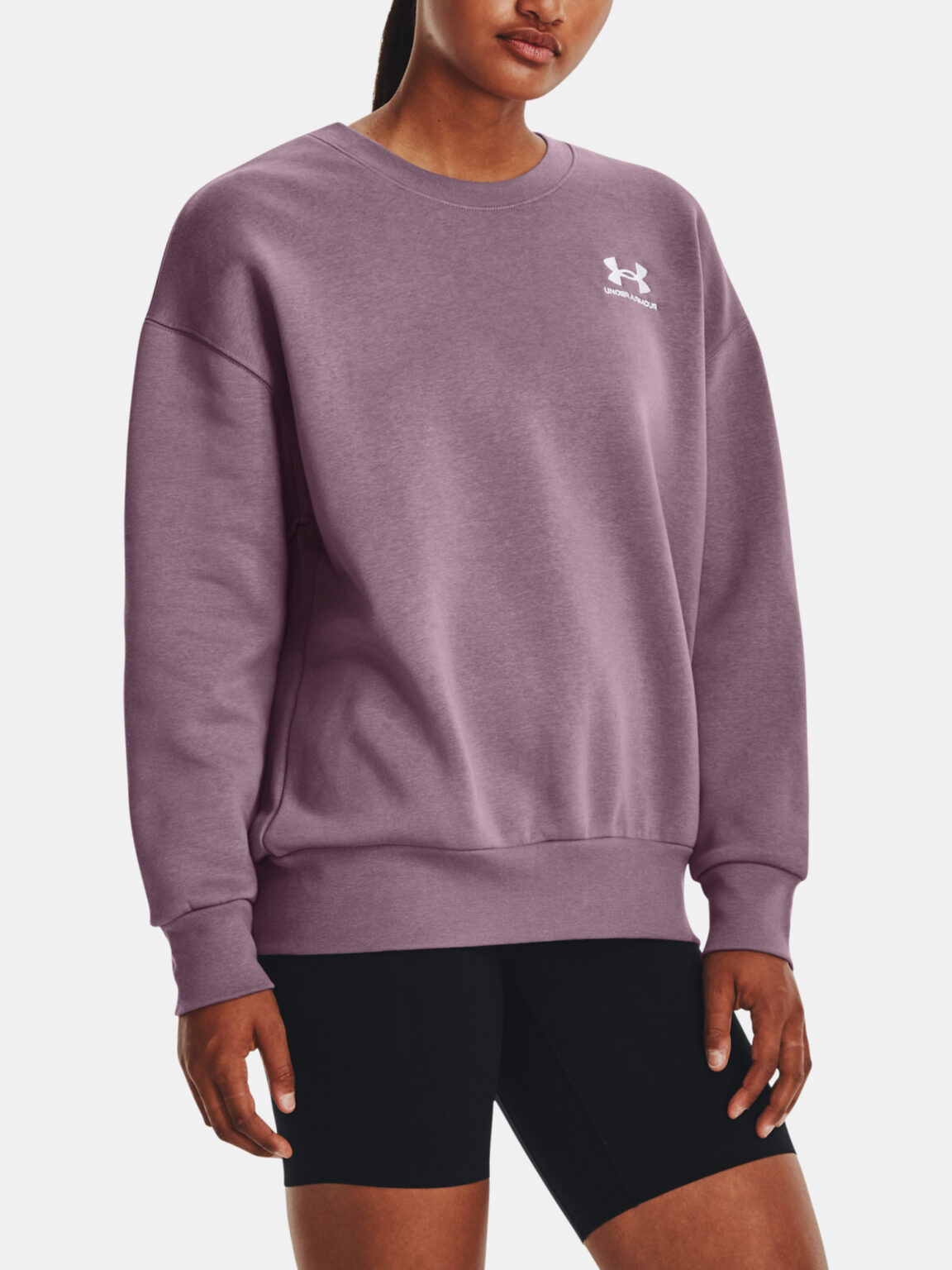 Under Armour Sweatshirt Essential Flc OS Crew-PPL - Women's