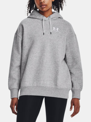 Under Armour Sweatshirt Essential Flc OS Hoodie-GRY - Women Under Armour Sweatshirt Essential Flc OS Hoodie-GRY - Women