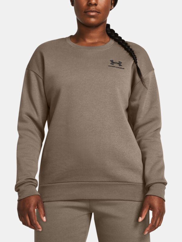 Under Armour Sweatshirt Essential Fleece Crew-BRN - Women