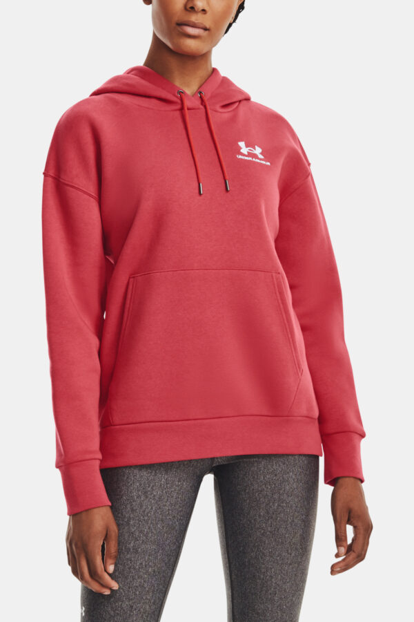 Under Armour Sweatshirt Essential Fleece Hoodie-RED - Women