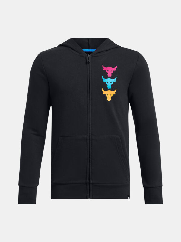 Under Armour Sweatshirt Pjt Rck Boys LS FZ HD Q2-BLK - Boys