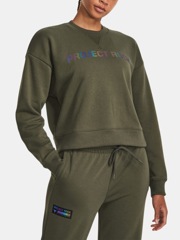 Under Armour Sweatshirt Pjt Rck HW Leg Day Crew-GRN - Women's