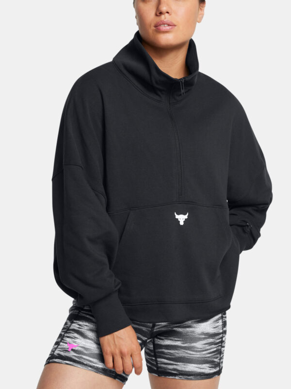 Under Armour Sweatshirt Pjt Rck Half Zip Pullover-BLK - Women's