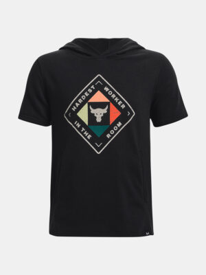 Under Armour Sweatshirt Pjt Rock SS HD Hardest Wrkr-BLK - Boys
