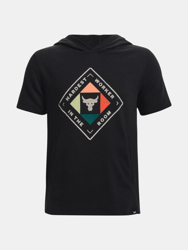 Under Armour Sweatshirt Pjt Rock SS HD Hardest Wrkr-BLK - Boys