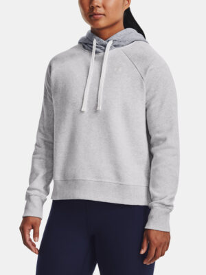 Under Armour Sweatshirt Rival Fleece CB Hoodie-GRY - Women Under Armour Sweatshirt Rival Fleece CB Hoodie-GRY - Women