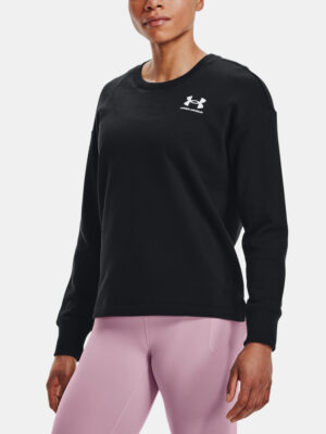 Under Armour Sweatshirt Rival Fleece Oversize Crew-BLK - Women Under Armour Sweatshirt Rival Fleece Oversize Crew-BLK - Women