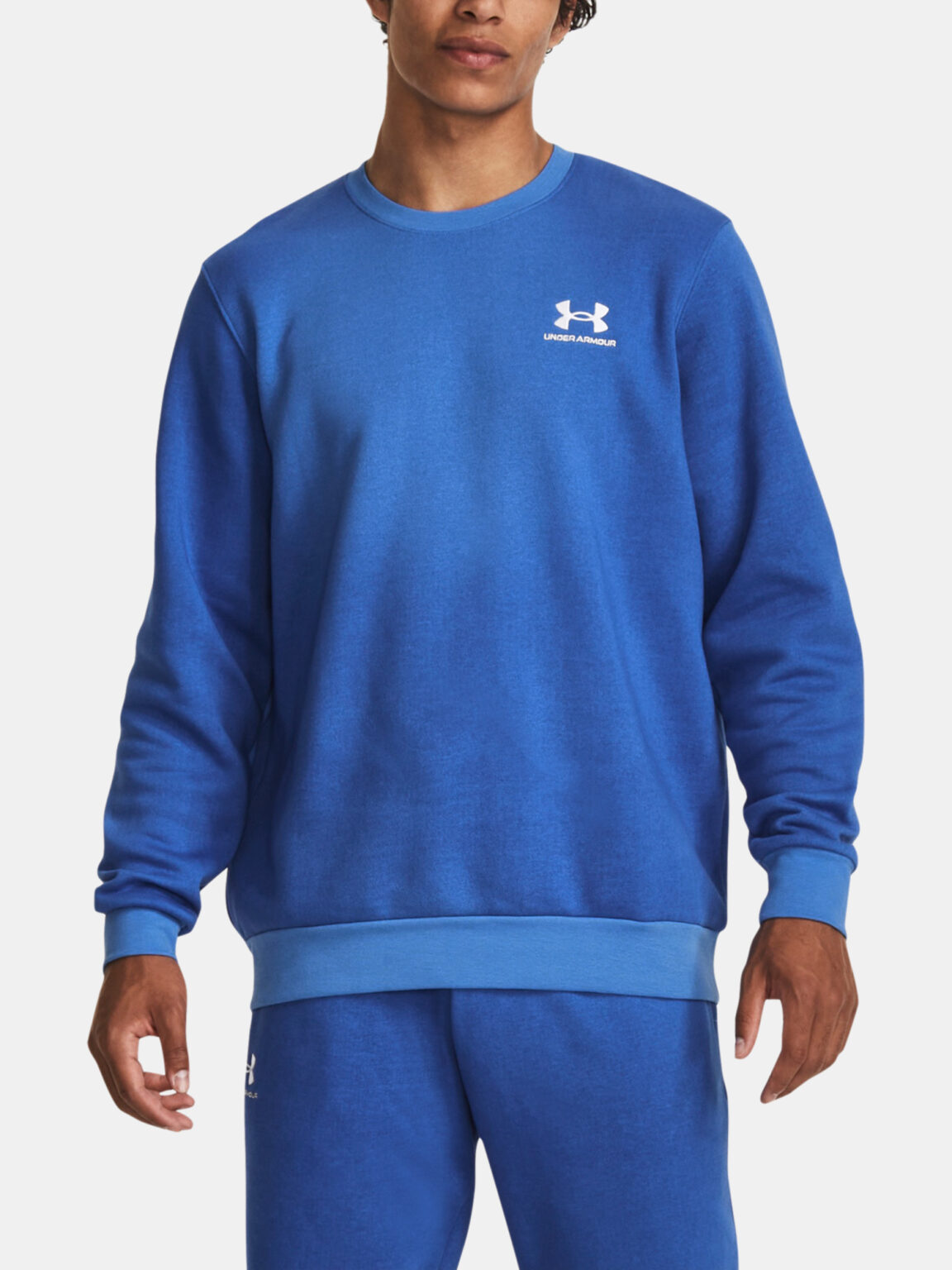 Under Armour Sweatshirt UA Essential Flc Novelty Crw-BLU - Men's