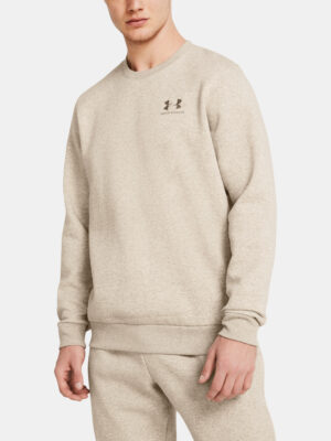 Under Armour Sweatshirt UA Essential Fleece Crew-BRN - Men
