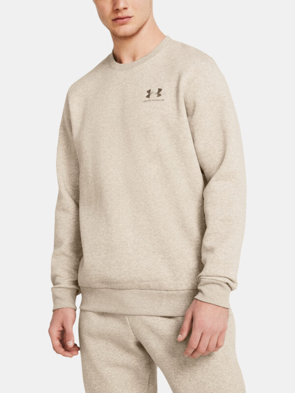 Under Armour Sweatshirt UA Essential Fleece Crew-BRN - Men