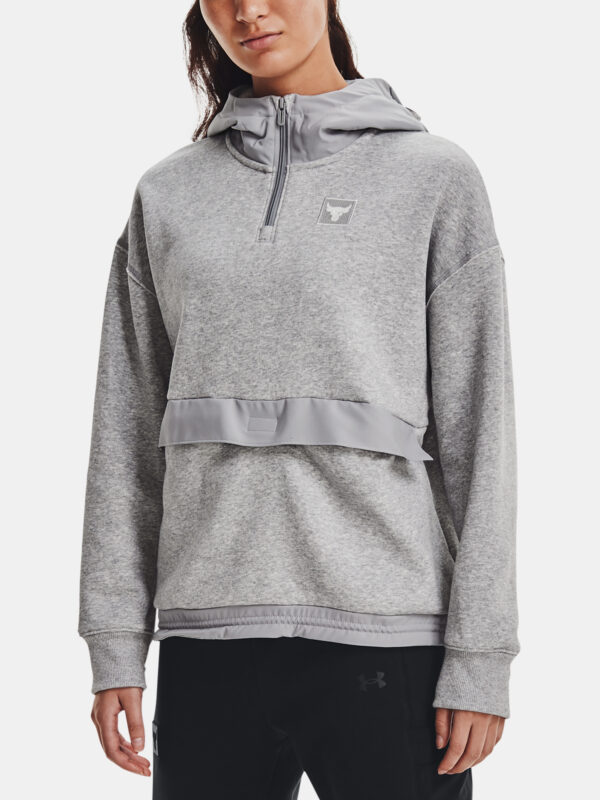 Under Armour Sweatshirt UA Prjct Rock Fleece 1/4 Zip-GRY - Women's
