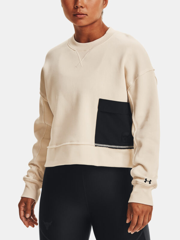 Under Armour Sweatshirt UA Prjct Rock Fleece Crew-WHT - Women's