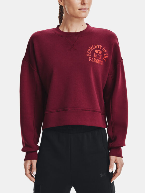 Under Armour Sweatshirt UA Prjct Rock Fleece LC Crew-RED - Women's