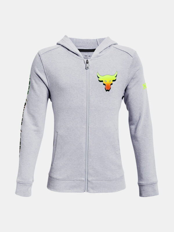 Under Armour Sweatshirt UA Project Rock Terry FZ-GRY - Boys