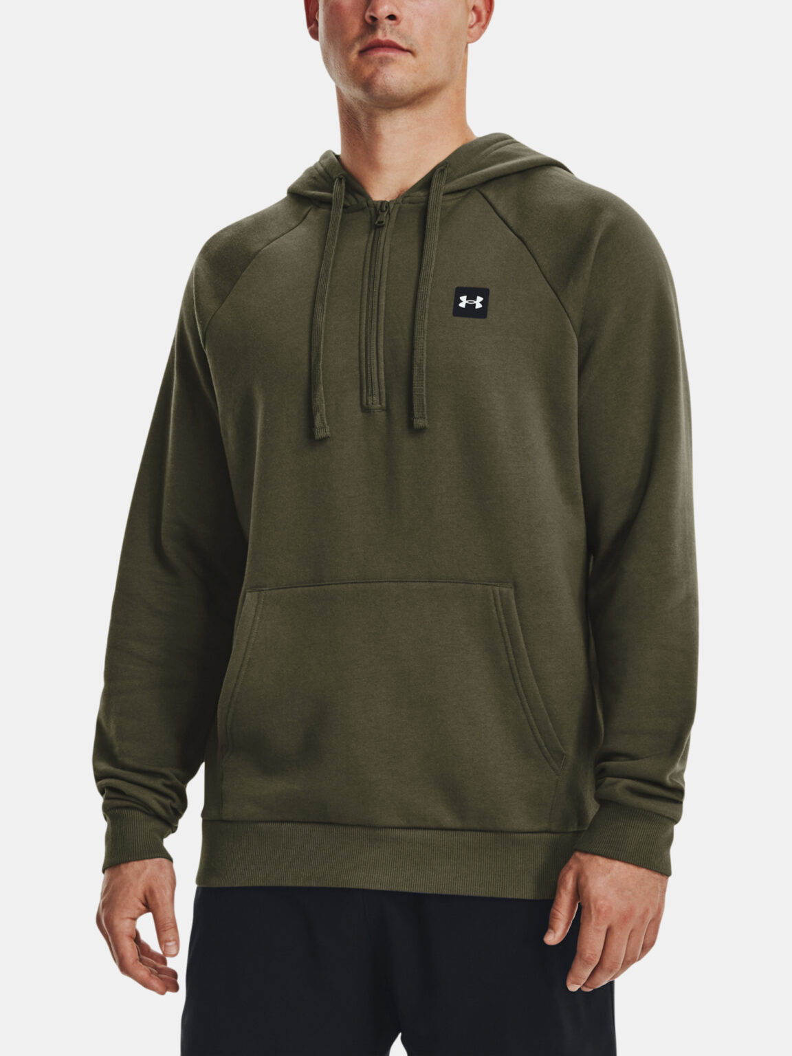 Under Armour Sweatshirt UA Rival Fleece 1/2 Zipper HD-GRN - Mens