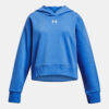 Under Armour Sweatshirt UA Rival Fleece Crop Hoodie-BLU - girls