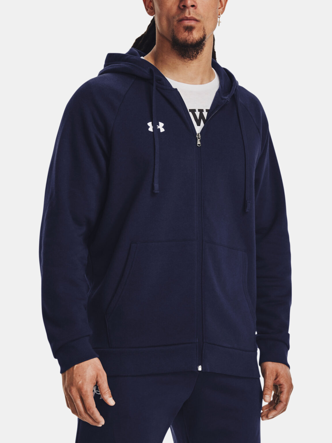 Under Armour Sweatshirt UA Rival Fleece FZ Hoodie-BLU - Men's