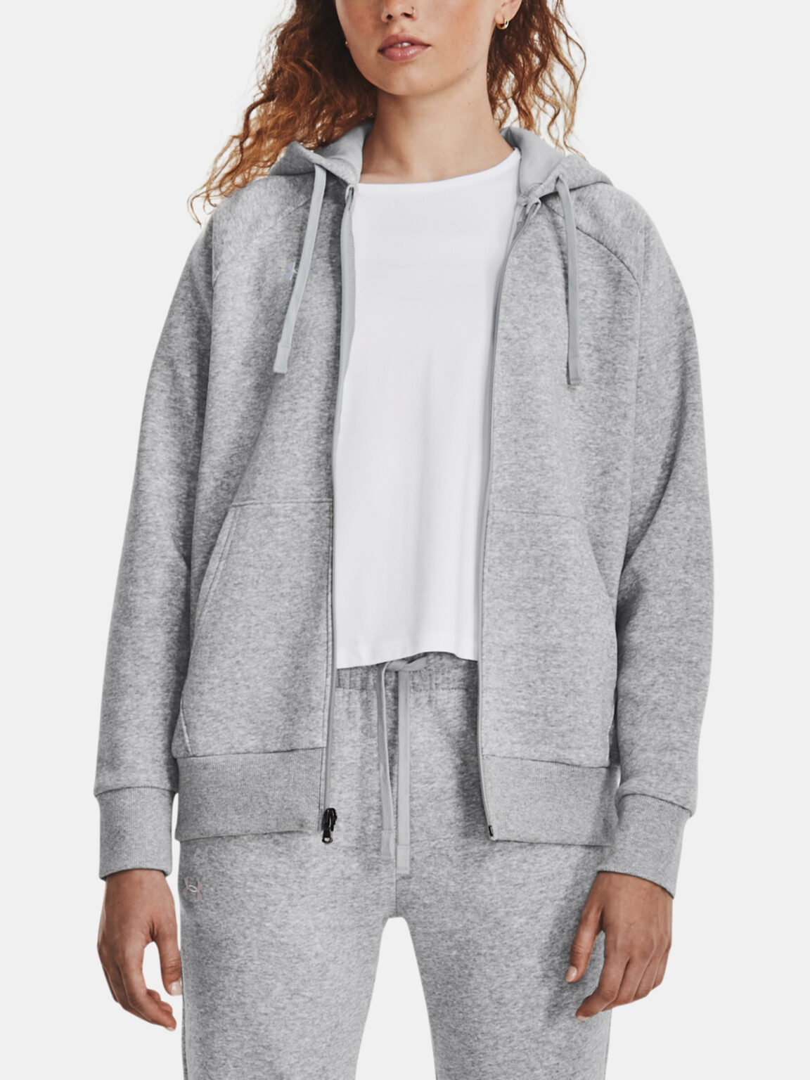 Under Armour Sweatshirt UA Rival Fleece FZ Hoodie-GRY - Women