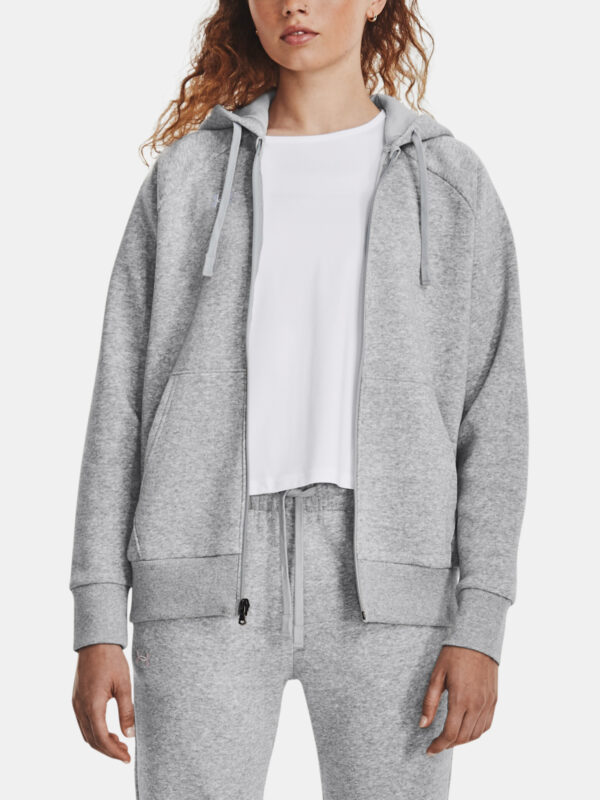 Under Armour Sweatshirt UA Rival Fleece FZ Hoodie-GRY - Women