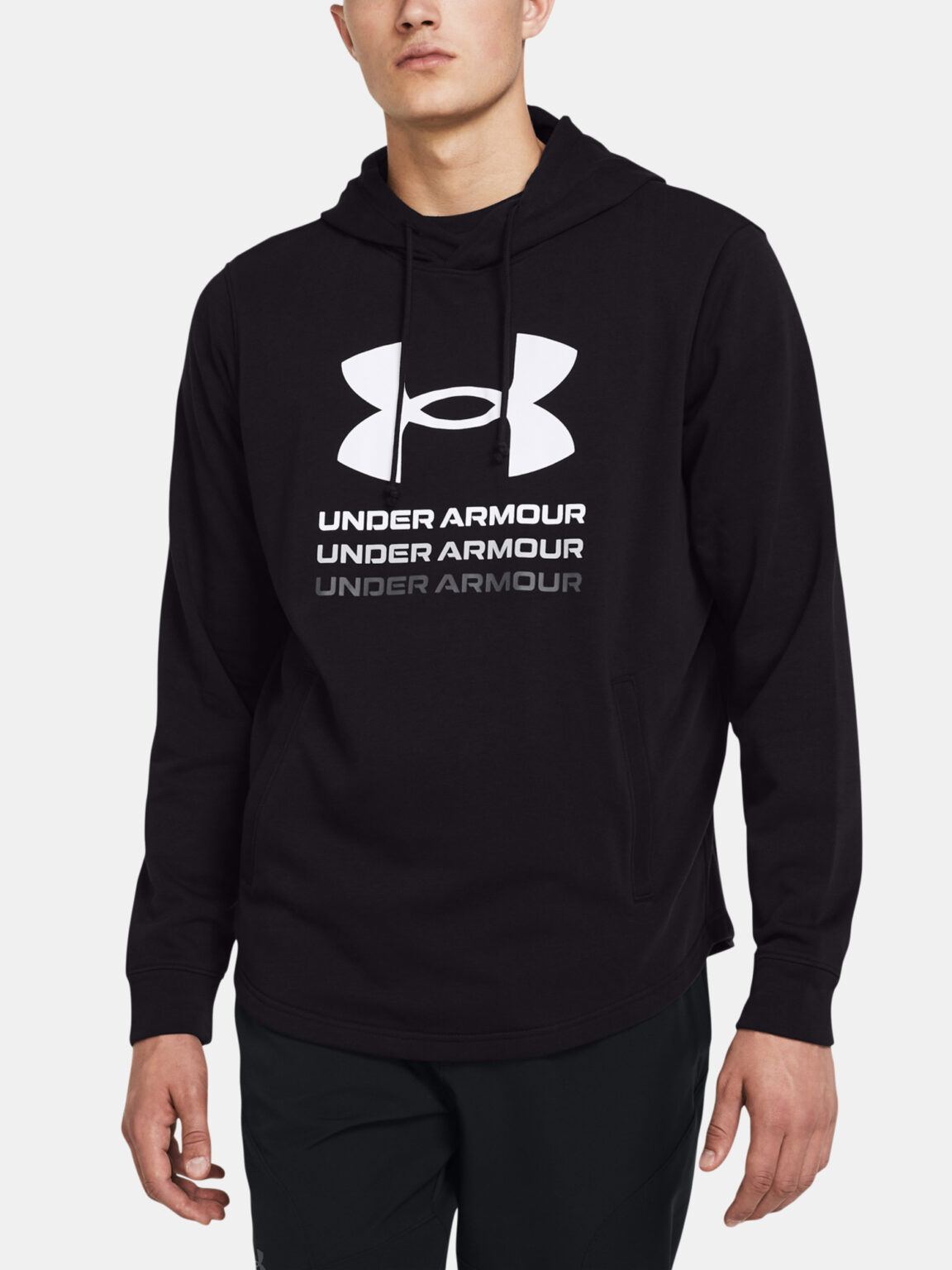 Under Armour Sweatshirt UA Rival Terry Graphic Hood-BLK - Men's