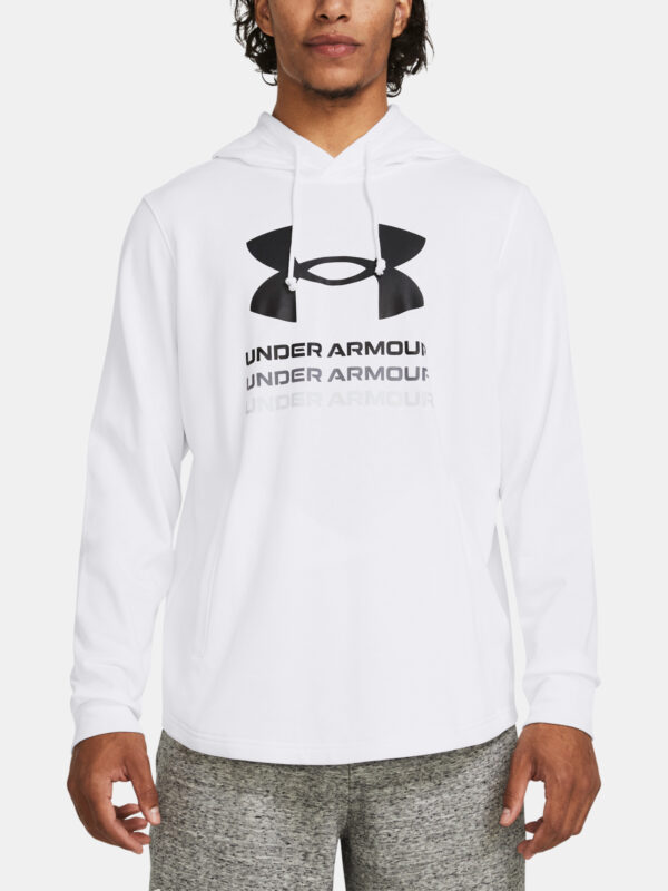 Under Armour Sweatshirt UA Rival Terry Graphic Hood-WHT - Men