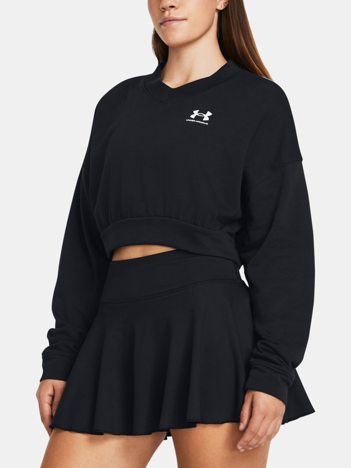 Under Armour Sweatshirt UA Rival Terry OS Crop Crw-BLK - Women