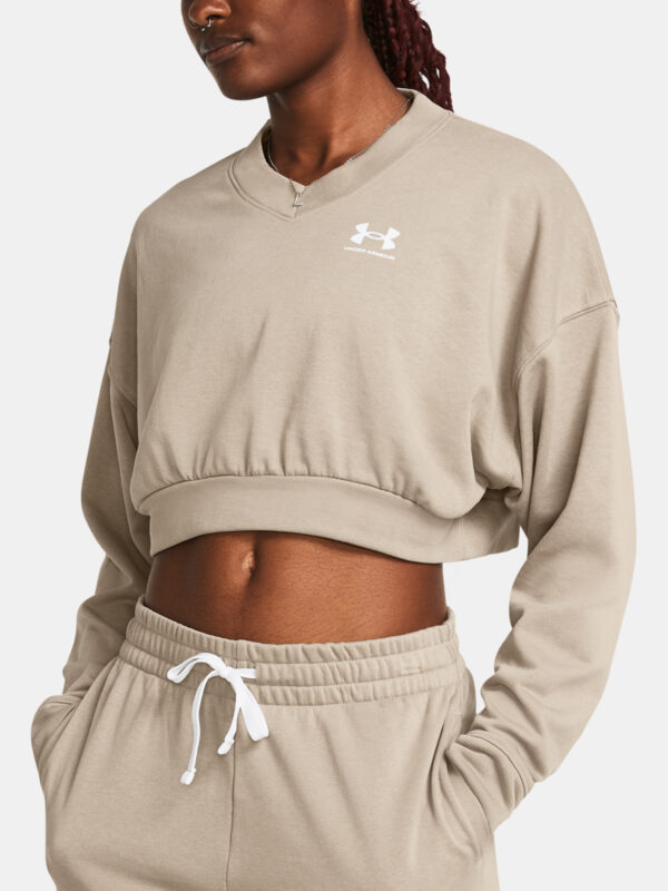 Under Armour Sweatshirt UA Rival Terry OS Crop Crw-BRN - Women