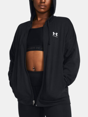 Under Armour Sweatshirt UA Rival Terry OS FZ Hooded-BLK - Women