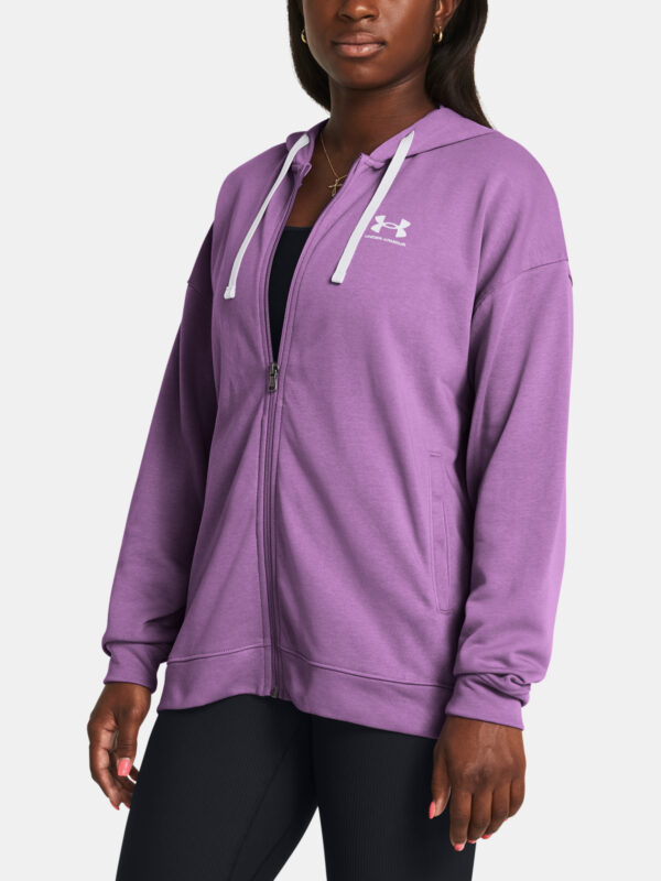 Under Armour Sweatshirt UA Rival Terry OS FZ Hooded-PPL - Women