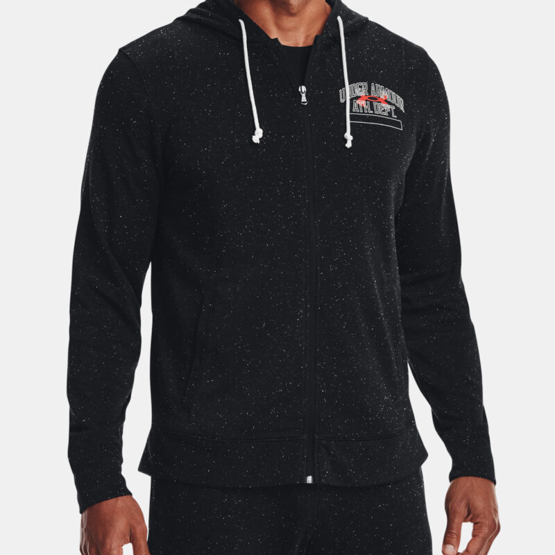 Under Armour Sweatshirt UA Rival Try Athlc Dep FZ HD-BLK - Mens