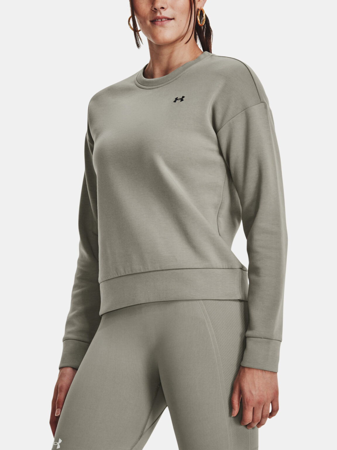 Under Armour Sweatshirt Unstoppable Flc Crew-GRN - Women