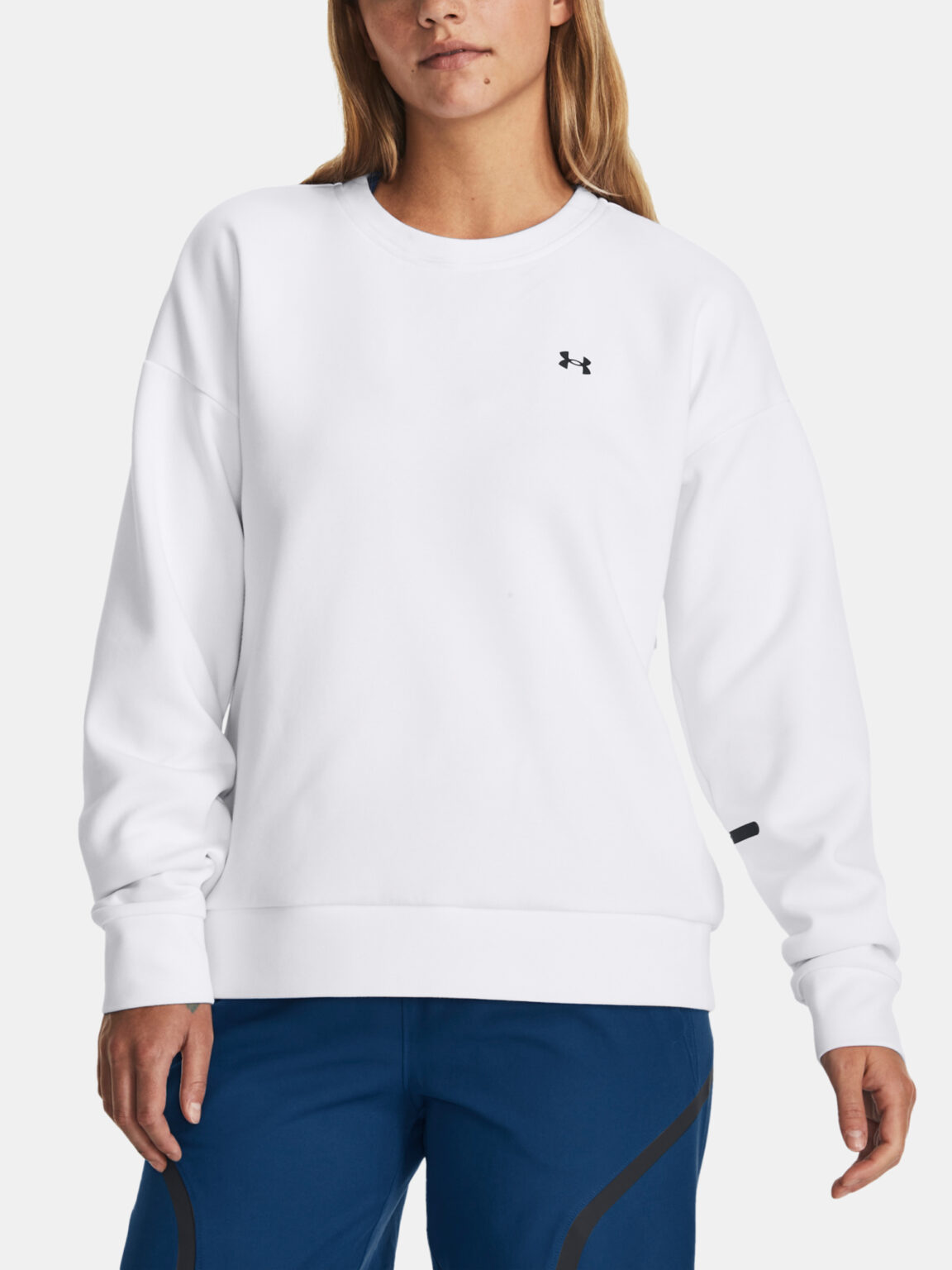 Under Armour Sweatshirt Unstoppable Flc Crew-WHT - Women