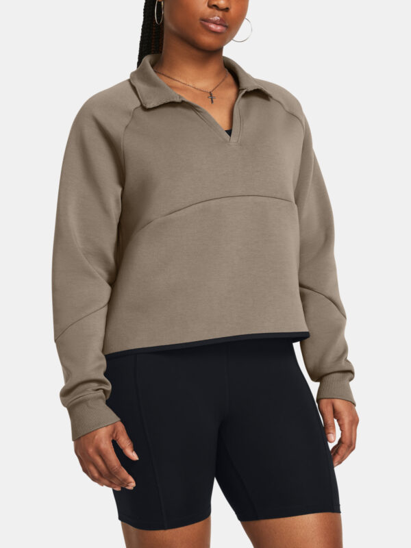Under Armour Sweatshirt Unstoppable Flc Rugby Crop-BRN - Women