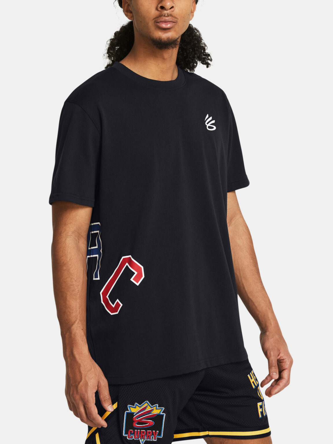 Under Armour T-Shirt Curry Arc HW Tee-BLK - Men's