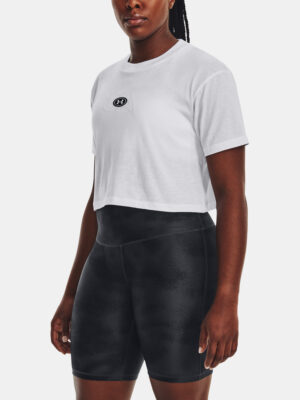 Under Armour T-Shirt UA BRANDED LOGO CROP SS-WHT - Women Under Armour T-Shirt UA BRANDED LOGO CROP SS-WHT - Women