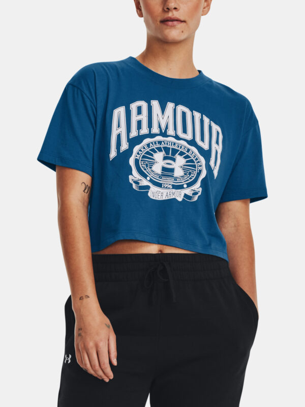 Under Armour T-Shirt UA COLLEGIATE CREST CROP SS-BLU - Women