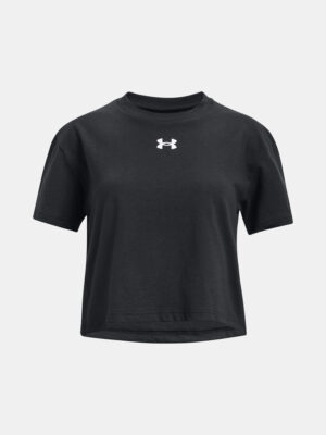 Under Armour T-Shirt UA CROP SPORTSTYLE LOGO SS-BLK - Girls