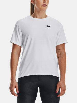 Under Armour T-Shirt UA Esential Cttn Stretch Tee-WHT - Women Under Armour T-Shirt UA Esential Cttn Stretch Tee-WHT - Women