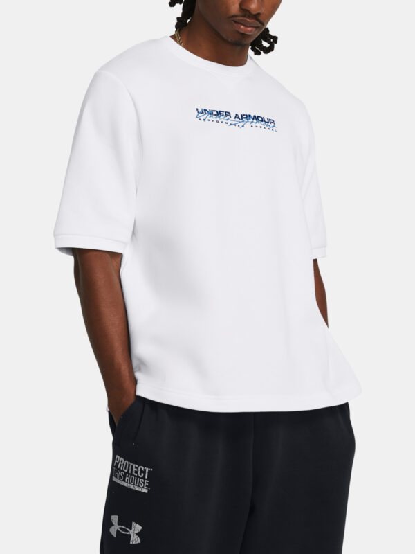 Under Armour T-Shirt UA Essential Flc OS SS Crew-WHT - Mens