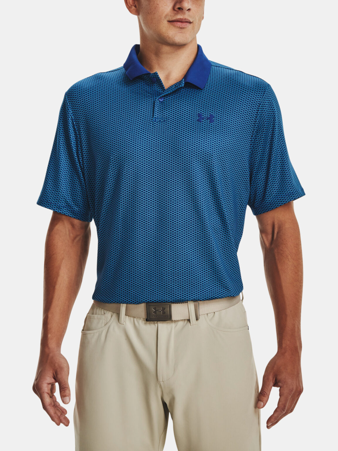 Under Armour T-Shirt UA Perf 3.0 Printed Polo-BLU - Men