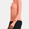 Under Armour T-Shirt UA Qualifier Run 1/2 Zip-PNK - Women