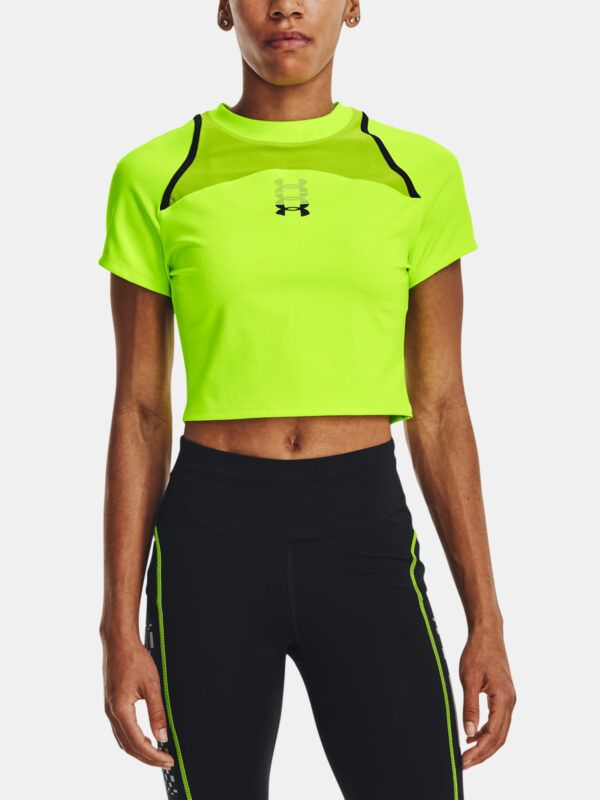 Under Armour T-Shirt UA Run Anywhere Crop SS-GRN - Women