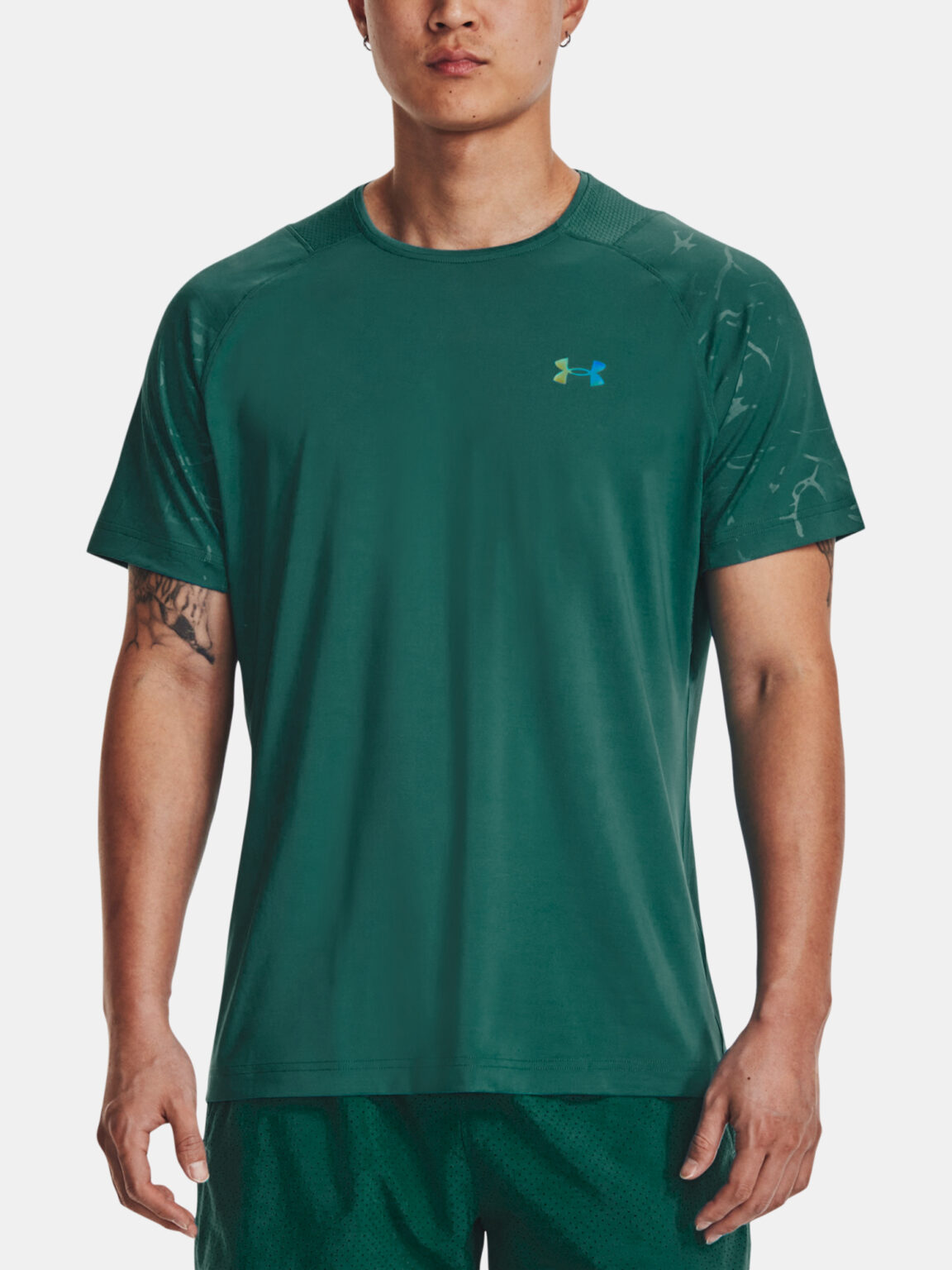 Under Armour T-Shirt UA Rush Emboss SS-GRN - Men