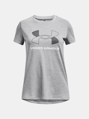 Under Armour T-Shirt UA Tech BL Twist SS-GRY - girls Under Armour T-Shirt UA Tech BL Twist SS-GRY - girls