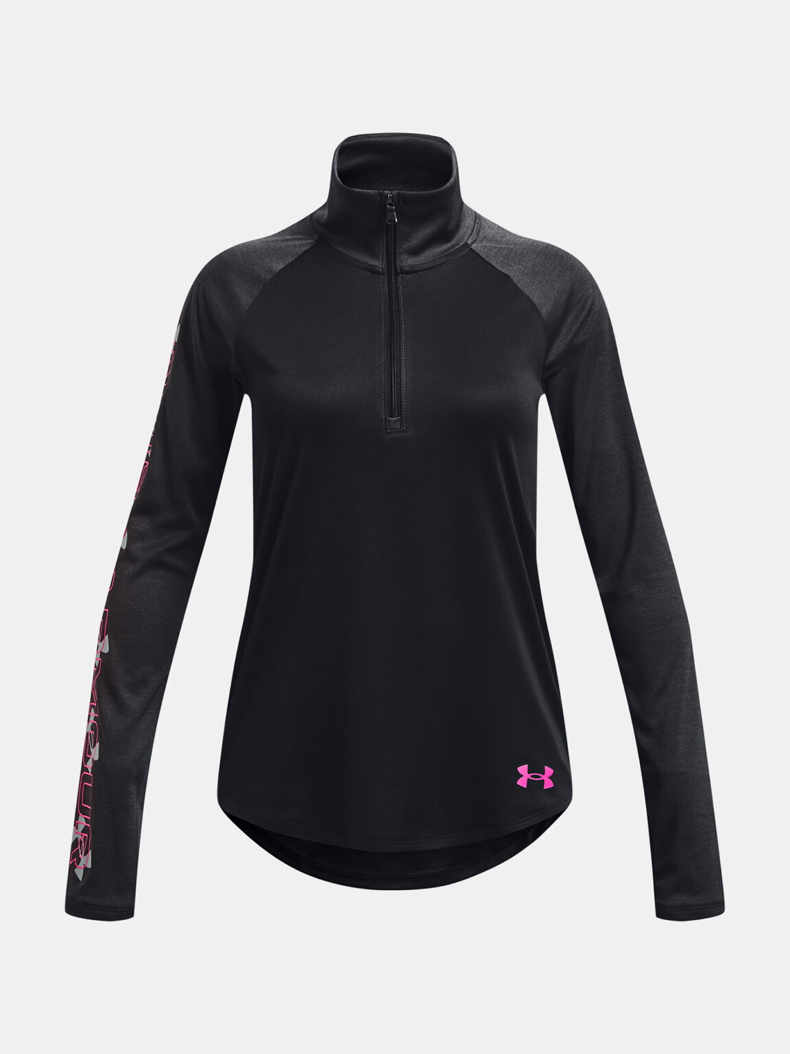 Under Armour T-Shirt UA Tech Graphic 1/2 Zip -BLK - Girls
