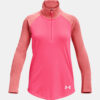 Under Armour T-Shirt UA Tech Graphic 1/2 Zip -PNK - Girls