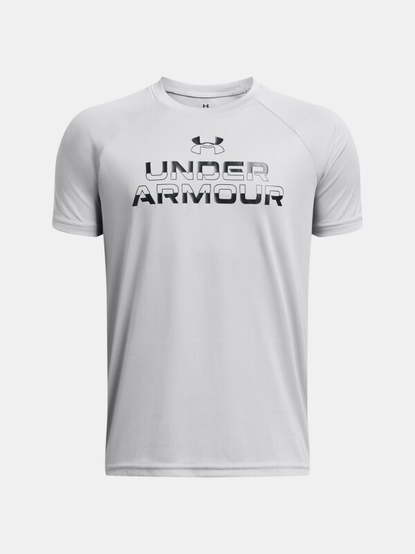 Under Armour T-Shirt UA Tech Split Wordmark SS-GRY - Boys