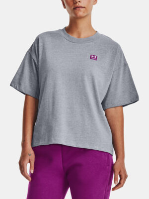Under Armour T-Shirt UA W LOGO LC OVERSIZED HW SS-GRY - Women Under Armour T-Shirt UA W LOGO LC OVERSIZED HW SS-GRY - Women