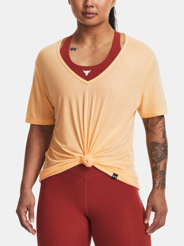 Under Armour T-shirt Pjt Rck Completer Deep V T-YLW - Women's